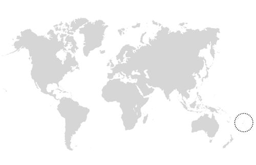 un mapa con un círculo alrededor de Tonga