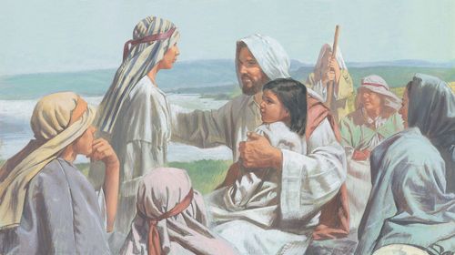 Jesus tells the disciples to let the little children come and that they should be like little children - ch.41-2