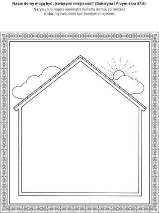 strona z zadaniami: mój dom może być świętym miejscem