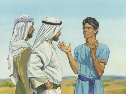 Nephi talking to Laman and Lemuel