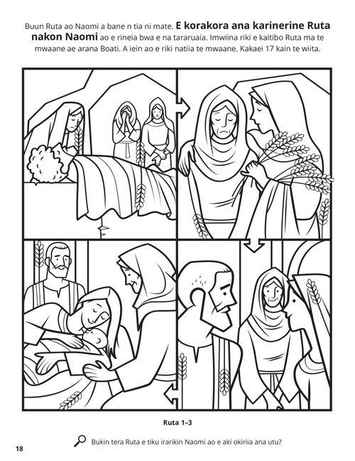 Ruth and Naomi coloring page