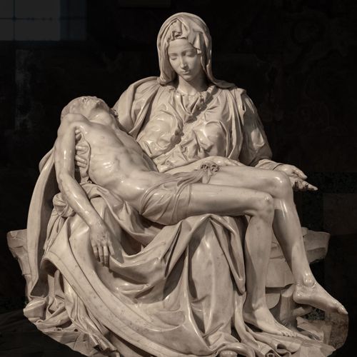 Escultura de Maria a segurar o corpo de Jesus depois da Crucificação