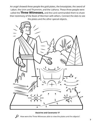 The Three Witnesses of the Book of Mormon coloring page