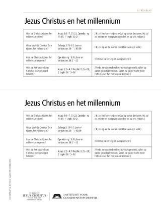 handout, Jesus Christ and the Millennium