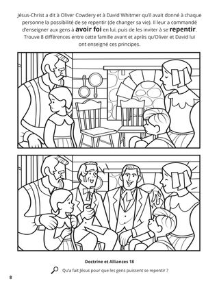 Oliver and David Taught Repentance coloring page