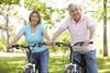 Couple biking