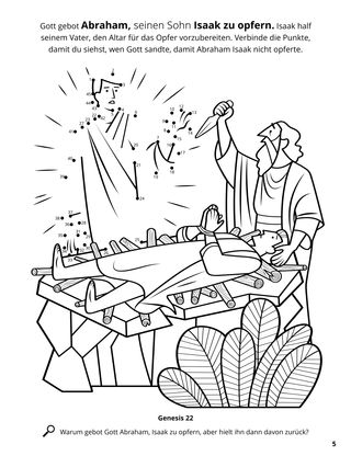 Abraham and Isaac coloring page