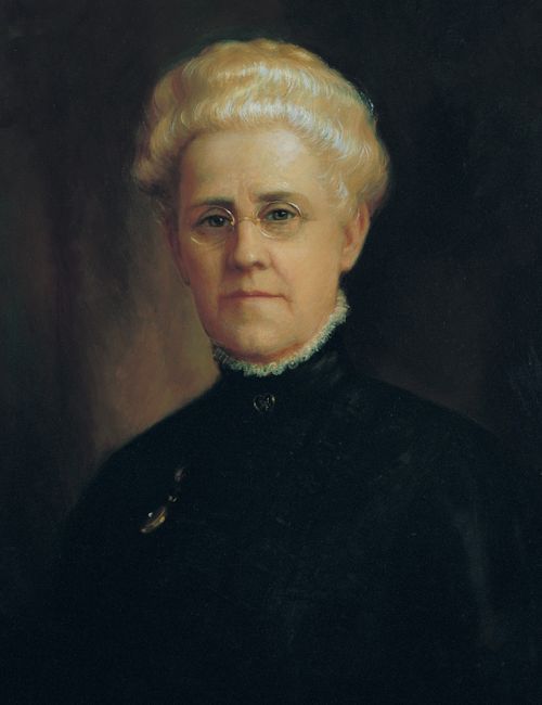 Retrato de Louie Bouton Felt, quien prestó servicio como primera Presidenta General de la Primaria desde 1880 hasta 1925; pintado por Lewis A. Ramsey.