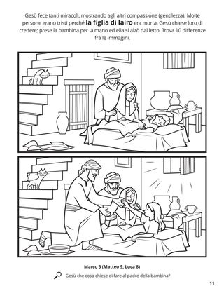 Jesus Raised Jairus’s Daughter from the Dead coloring page