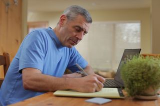 Man working on computer