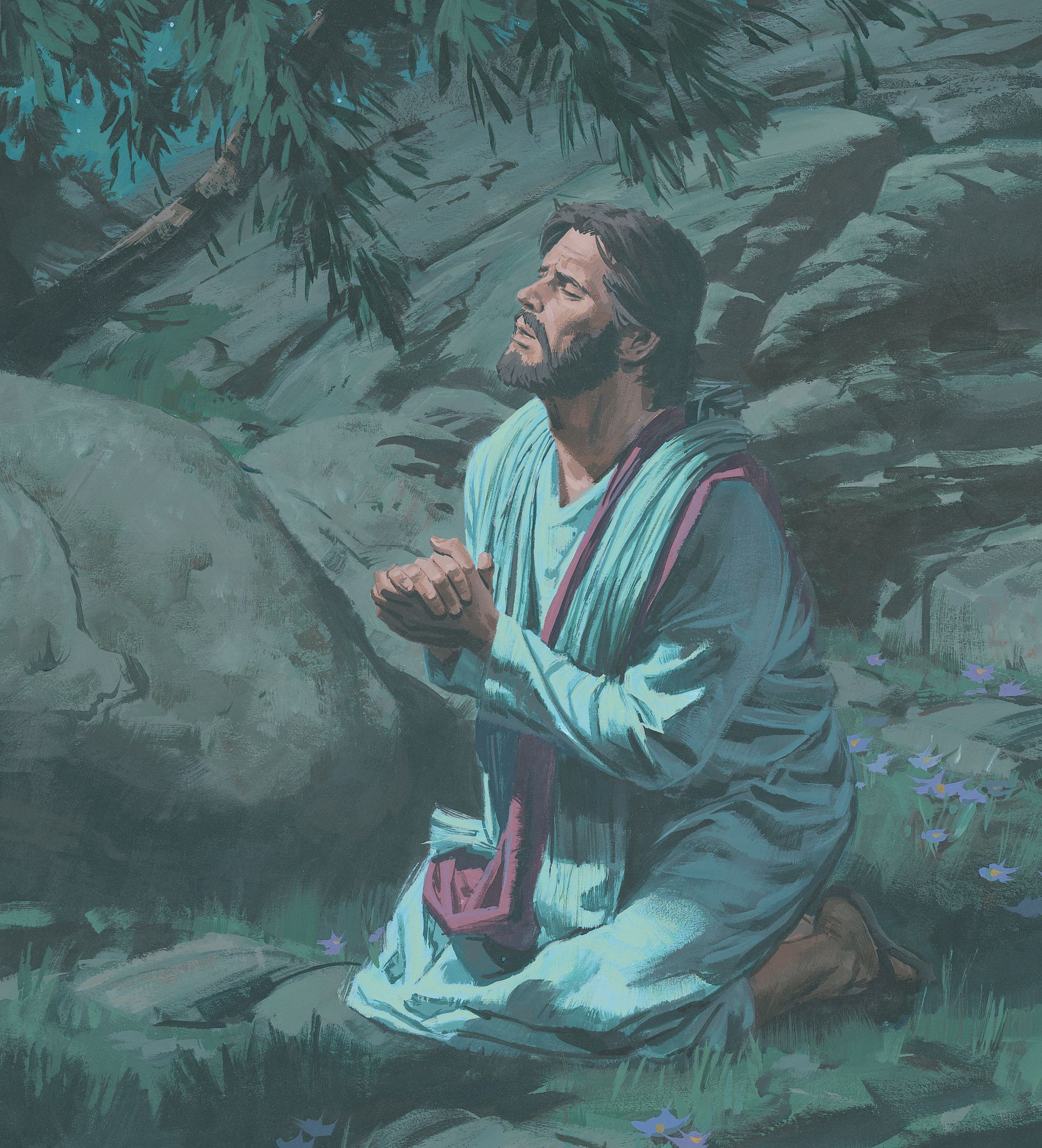 Jesus Suffers in the Garden of Gethsemane, by Paul Mann