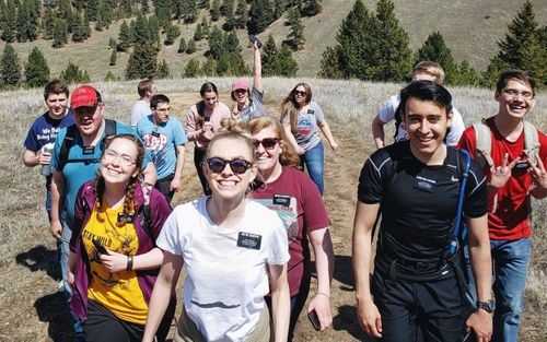 service missionaries hiking