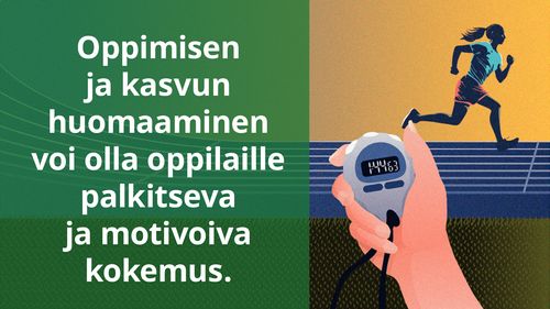 Huomaa oppiminen ja kasvu -meemi