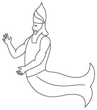 depiction of Philistine god Dagon