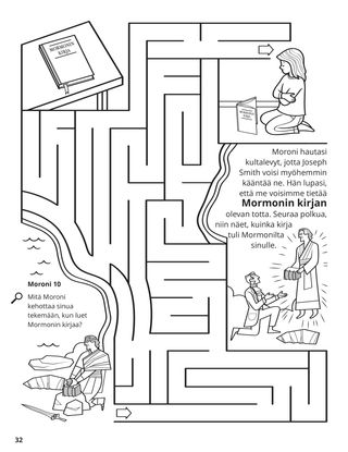 Moroni Buried the Gold Plates coloring page