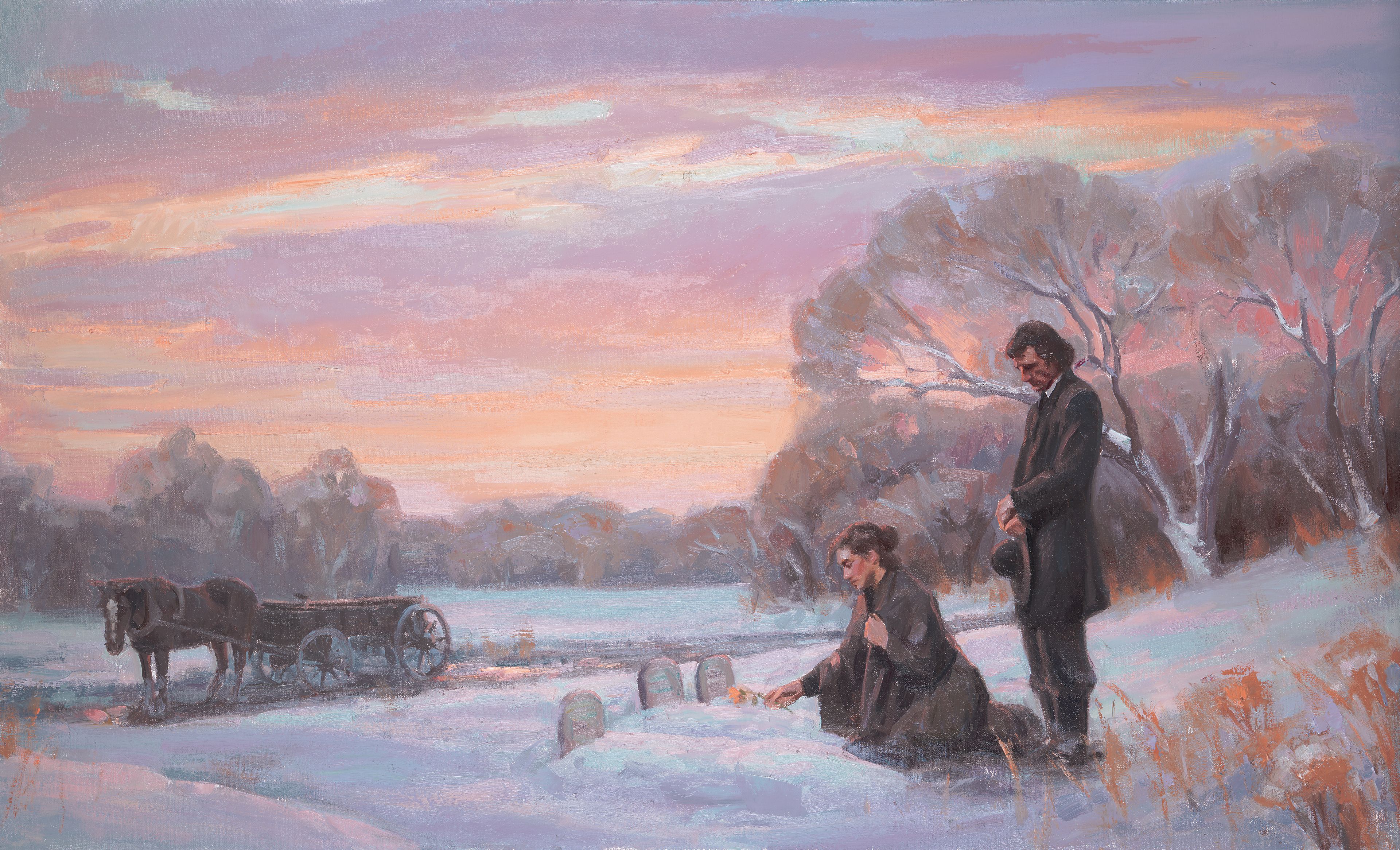 Pioneer Couple at Graves, by Michael T. Malm