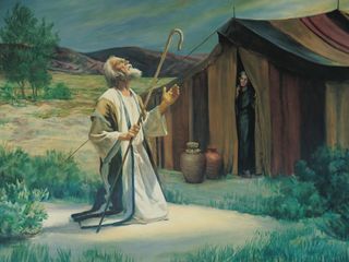 Abraham on the Plains of Mamre, by Grant Romney Clawson