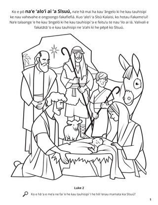 Jesus’s Birth coloring page