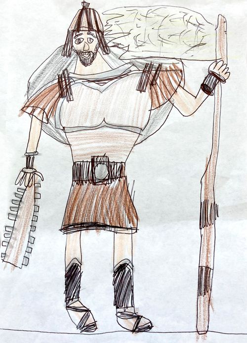 drawing of Captain Moroni