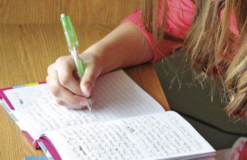youth writing in a journal