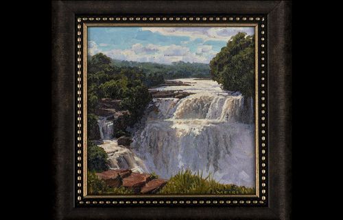 Painting ng Nzongo Falls