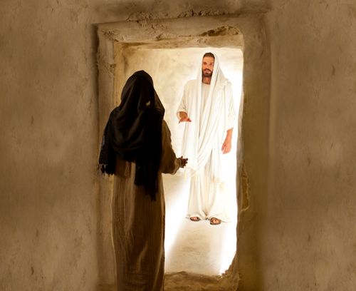 The resurrected Savior appears to Mary at the tomb.