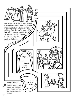 Nephi Obtains the Brass Plates coloring page