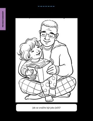 Page from the January 2023 Friend Magazine. Coloring Page: The Bible Teaches About Jesus