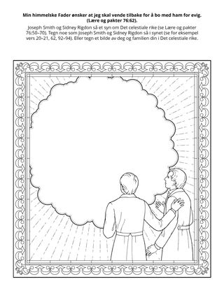 aktivitetsside: Jeg kan være sammen med vår himmelske Fader i Det celestiale rike