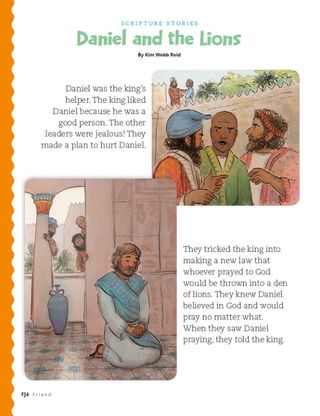 men spying on Daniel praying