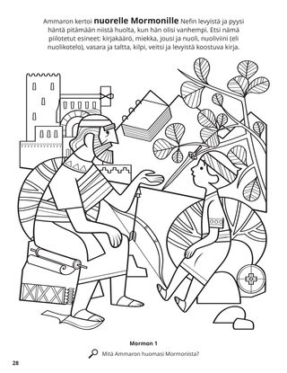 Ammaron Taught Mormon about the Sacred Records coloring page