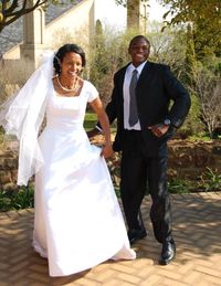 African bride and groom