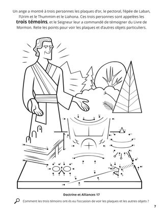 The Three Witnesses of the Book of Mormon coloring page