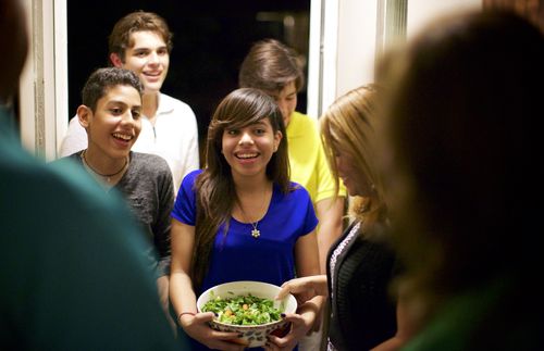 young people delivering food