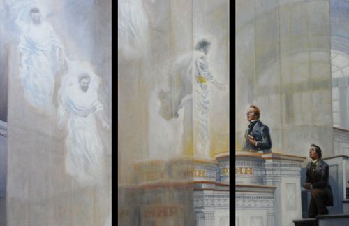 Moses, Elias, and Elijah appearing in Kirtland Temple