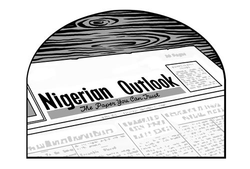 Primera página de un periódico nigeriano