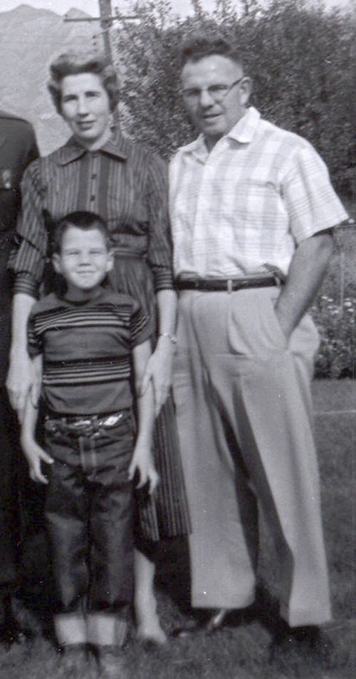 Ronald A. Rasband as a boy with parents