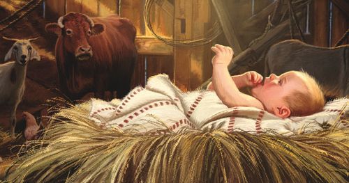 El niño Jesús en un pesebre
