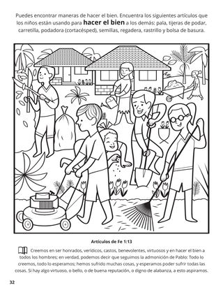 Thirteenth Article of Faith coloring page