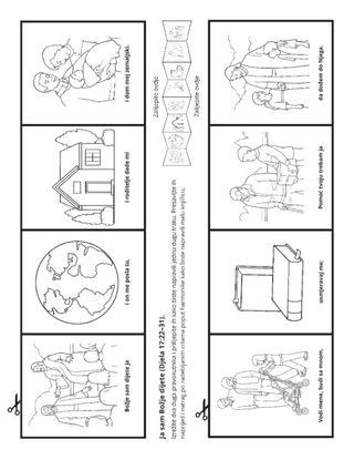 stranica aktivnosti: Ja sam Božje dijete