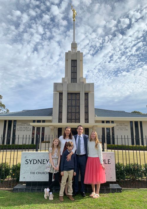 Christina Sully with her family.