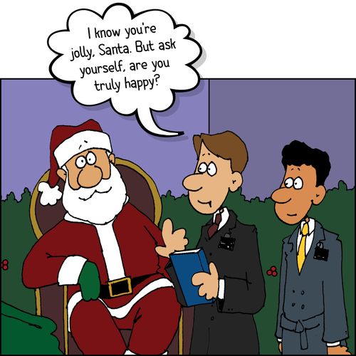 missionaries with Santa Claus