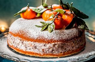 cake with fruit on top