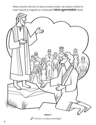 Moses Saw the Earth coloring page