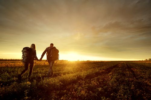 couple hiking together