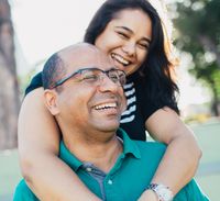 couple smiling