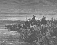 Israelites crossing the Jordan River