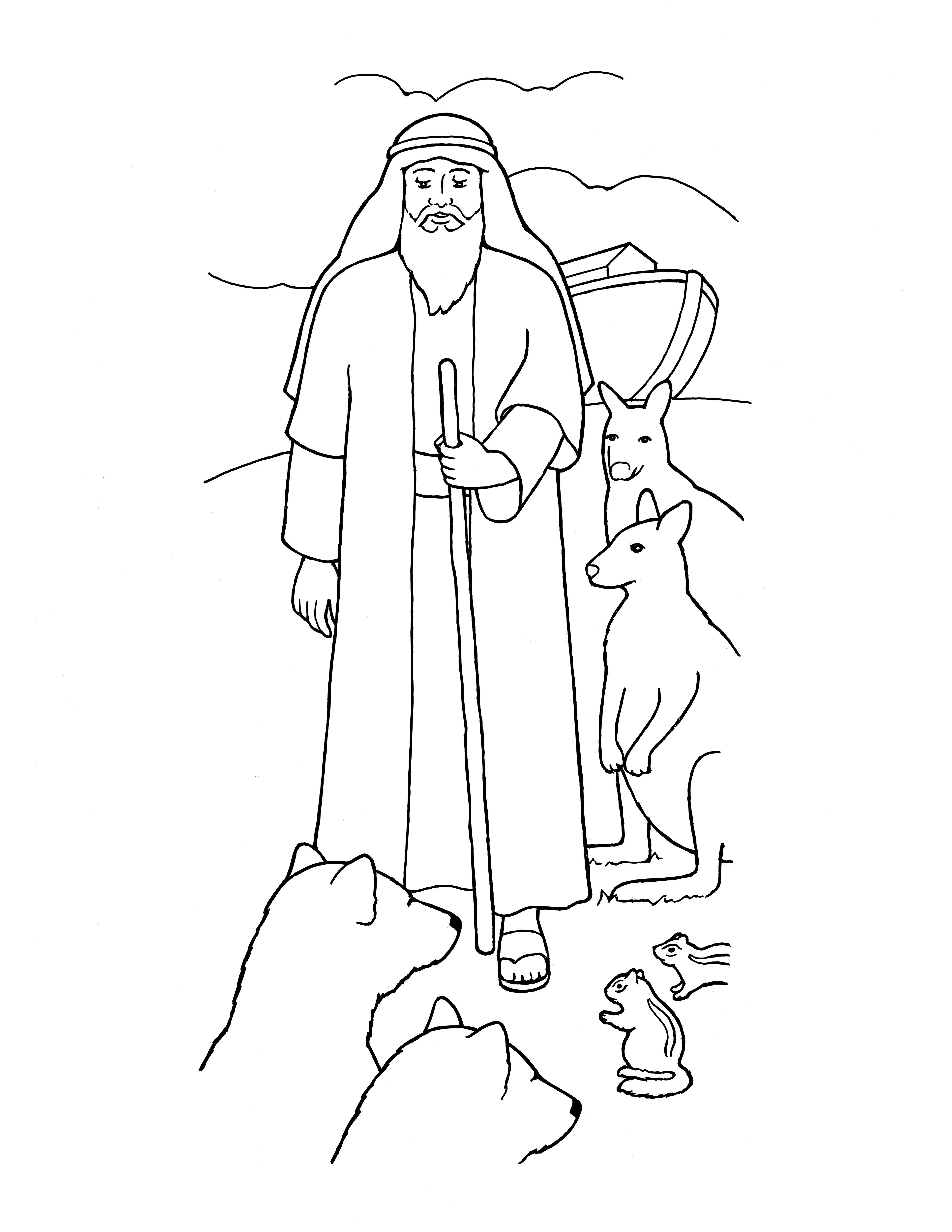 An illustration of Noah and the ark, from the nursery manual Behold Your Little Ones (2008), page 99.
