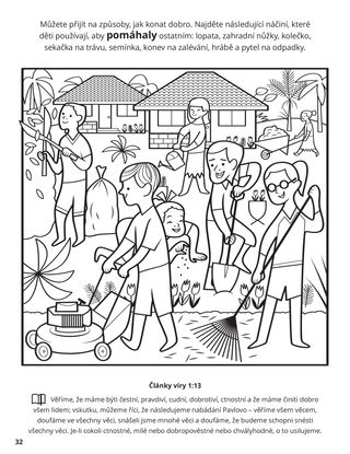 Thirteenth Article of Faith coloring page