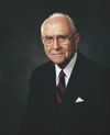 Last official portrait of Elder David B. Haight, 1993.  He passed away, 31 July 2004.